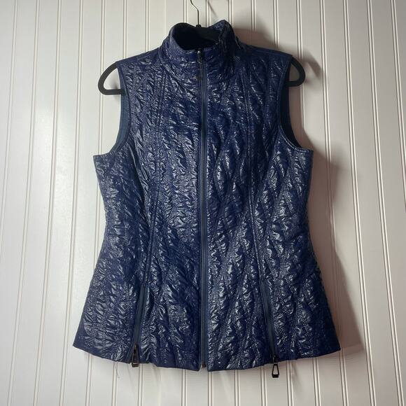600 West Women’s Navy Blue Full Zipped Adjustable Vest Size Small - Picture 1 of 8